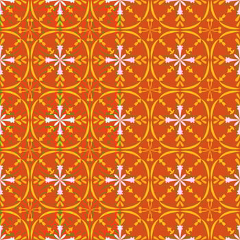 Garden Nature Seamless Pattern Floral Background Damask Art photo