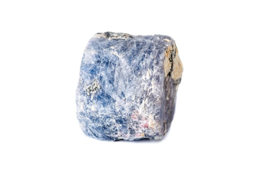 Macro Sapphire mineral on white background photo