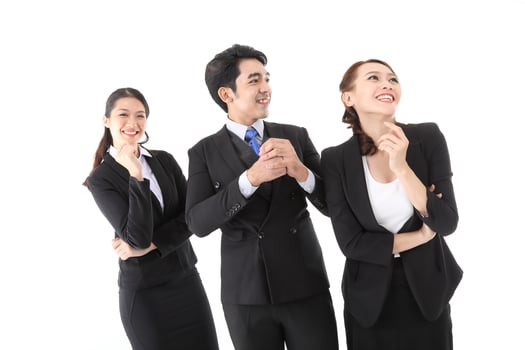 Young south east Asian middle eastern man woman student business colleague photo