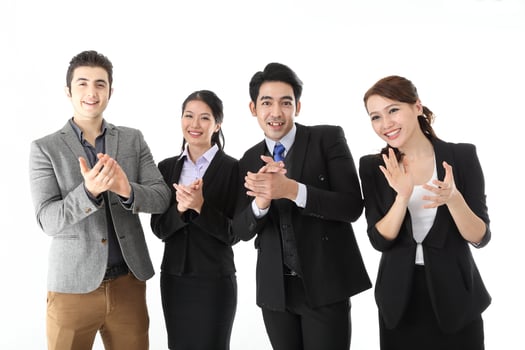 Young south east Asian middle eastern man woman student business colleague photo