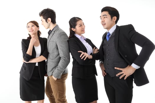 Young south east Asian middle eastern man woman student business colleague photo