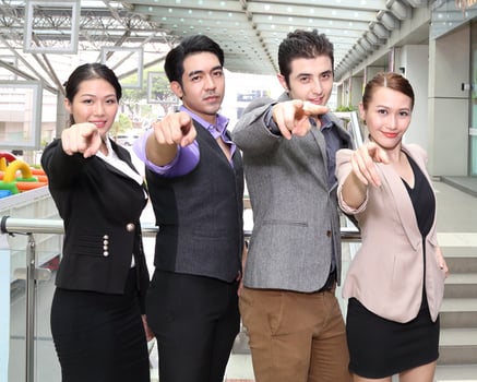 Young south east Asian middle eastern man woman student business colleague photo