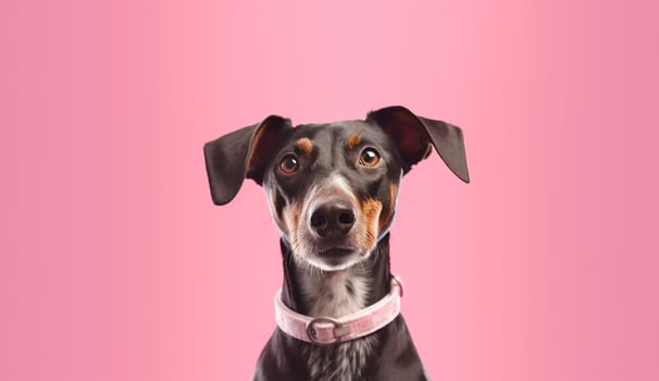 Isolated Beautiful pet portrait of dog photo