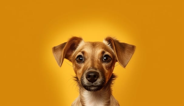 Isolated Beautiful pet portrait of dog photo