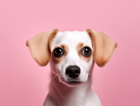 Isolated Beautiful pet portrait of dog photo