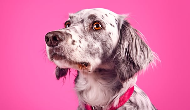 Isolated Beautiful pet portrait of dog photo