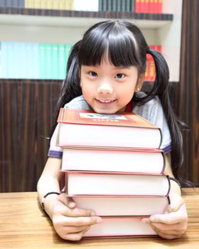 South East Asian young father mother daughter  parent girl child activity indoor photo