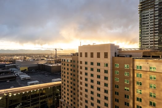 denver downtown city and street scenes in april photo