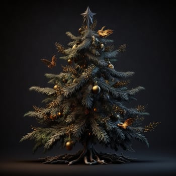 Christmas tree background. Illustration photo
