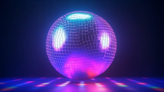 Disco ball background. Illustration photo