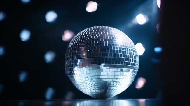 Disco ball background. Illustration photo