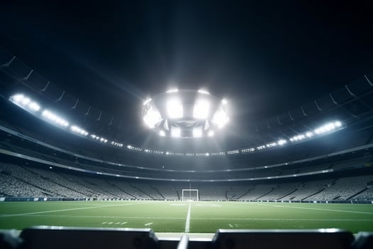 Football stadium. Dramatic scene. Illustration photo