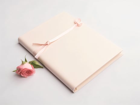 Floral gift composition for special celebrations with copy space photo