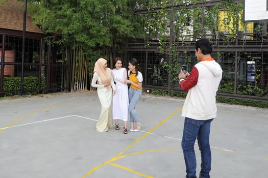 Young Asian different ethnic malay chinse  man woman activity lifestyle student educating job business photo