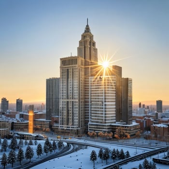 a building city, town, district, cityscape, urban. photo