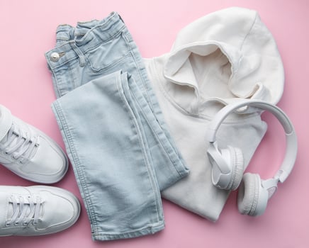 Set of  casual clothes and accessories photo