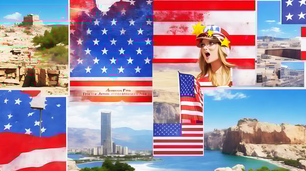 Ai generate Free photo america collage concept
