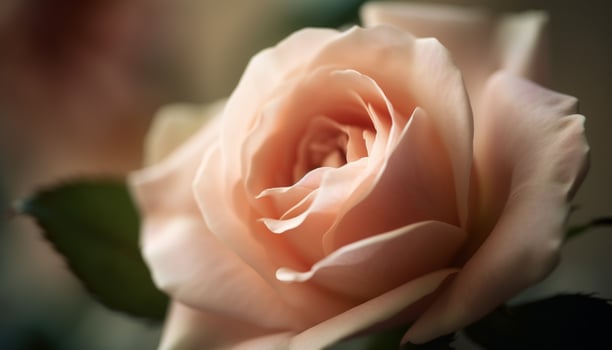 The fresh pink blossom, a gift of love and romance generated by AI photo