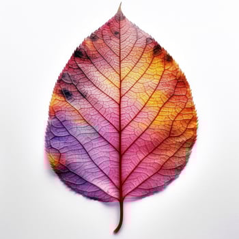 Autumn leaf isolated. Illustration photo