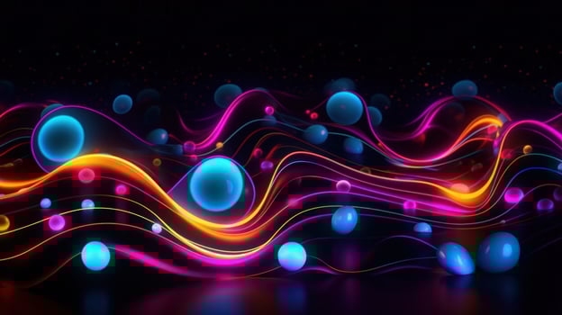 Vivid holographic neon background. Illustration photo