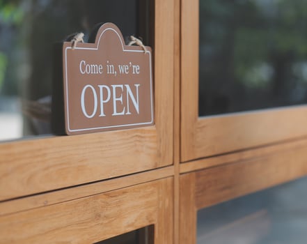 Young asian start up small business owner open the coffee shop and restaurant. Small business owner and service mind. photo