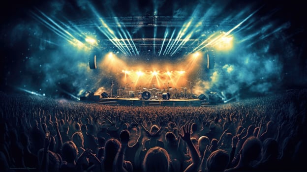 Rock music concert background Illustration photo