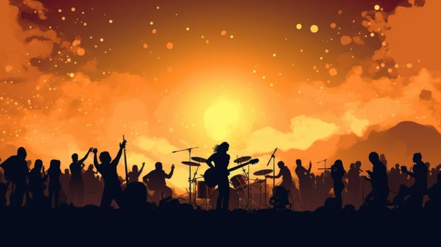 Rock music concert background Illustration photo