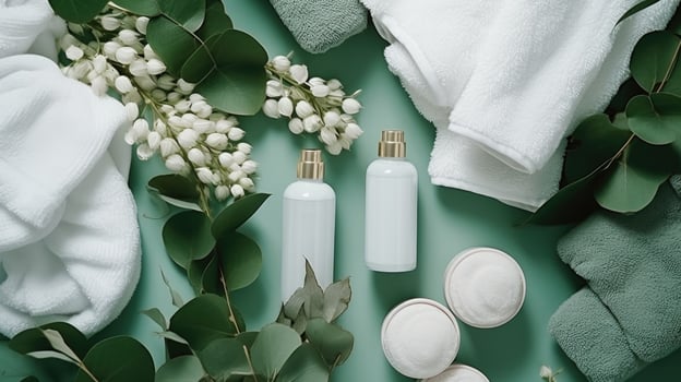 Natural cosmetic background. Illustration photo