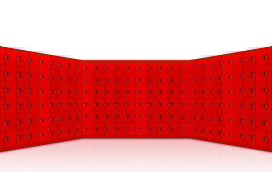 Red locker box or gym locker inside the room photo