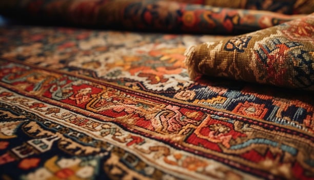 Turkish Kilim Rug A Woven Tapestry of Indigenous Craft and Elegance generated by AI photo