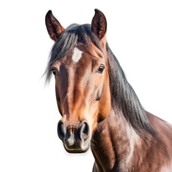 Horse portrait isolated. Illustration photo