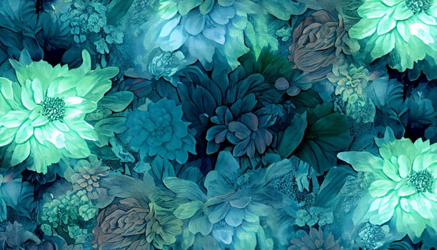 green flowers garden pattern background , photo