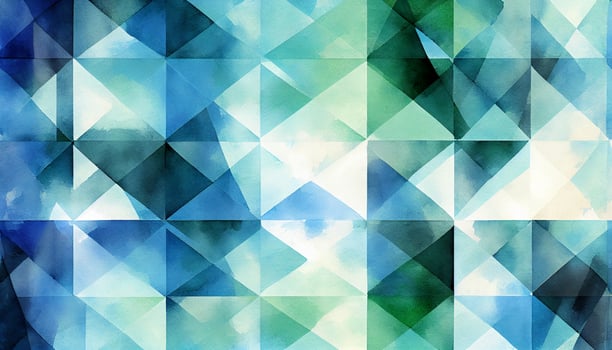 Abstract geometric pattern in blue triangle shapes , photo