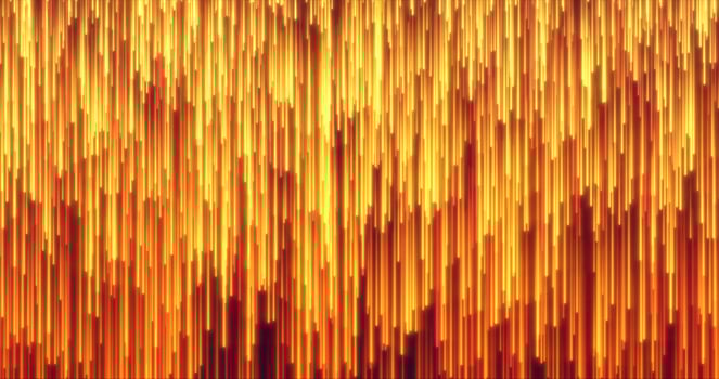 Abstract yellow orange energy glowing lines raining down futuristic hi-tech background photo