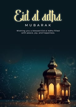 Eid al Adha Mubarak Poster. Illustration photo