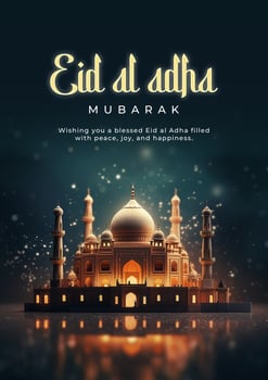 Eid al Adha Mubarak Poster. Illustration photo