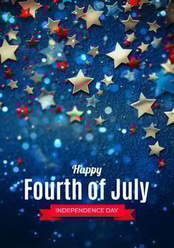 Happy 4th of July, USA Independence Day Poster. Illustration photo