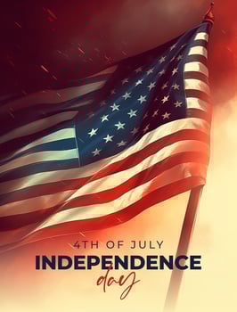 Happy 4th of July, USA Independence Day Poster. Illustration photo