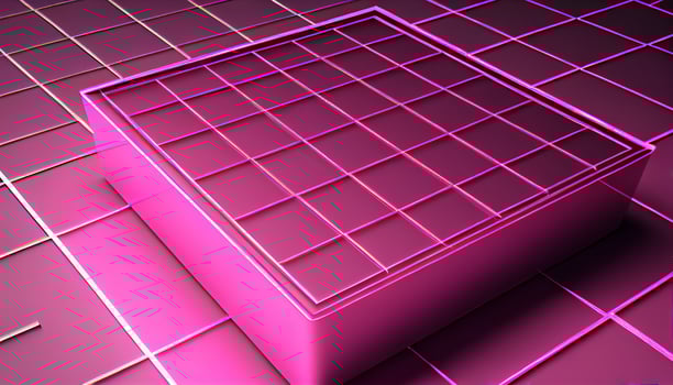 Geometric squares and cubes, futuristic decoration illustration generated by AI photo