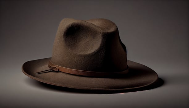 Elegance in Men Headwear Feathers and Felt generated by AI photo