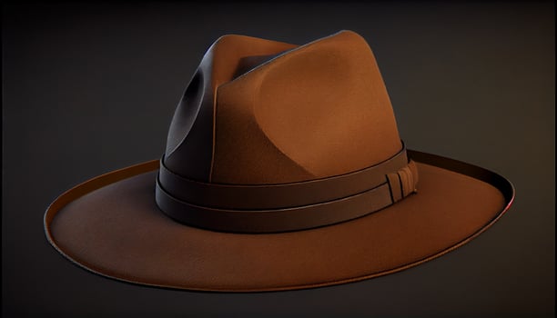 Fedora, leather, black Cowboy chic at its best generated by AI photo