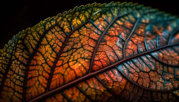 Vibrant colors in nature display organic growth generated by AI photo