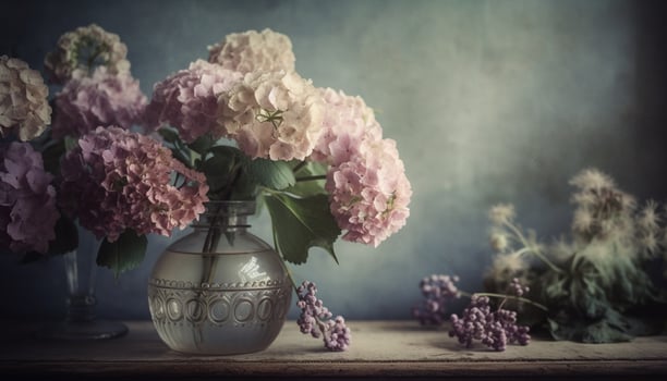Romantic Lilac Bouquet, Nature Beautiful Gift Arrangement generated by AI photo