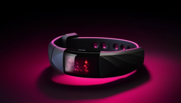 Futuristic technology watches a cyborg 3D simulation generated by AI photo