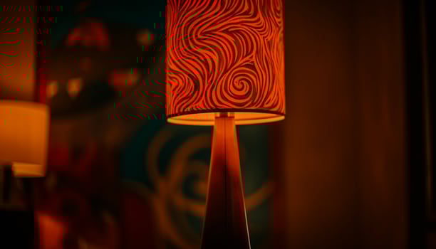 The glowing lantern adds warmth to dark nights generated by AI photo