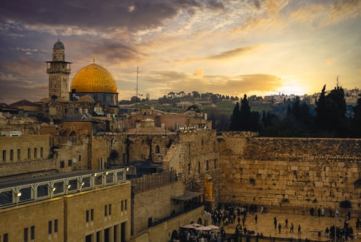 The Western Wall and Dome of the Rock, Jerusalem, Israel photo