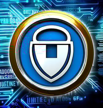 Ai generate photo 3d internet secuirty badge photo