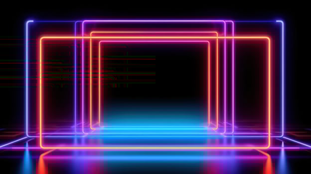 Futuristic neon background. Illustration photo