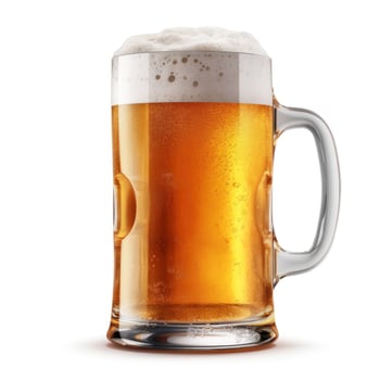 Mug fresh beer isolated. Illustration photo