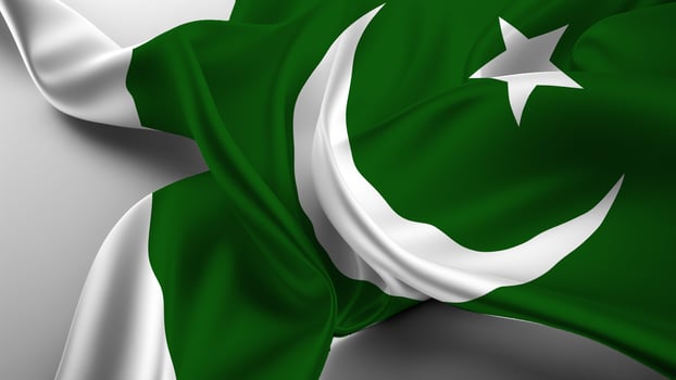 Pakistan flag 3d illustration photo